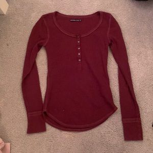 Maroon Abercrombie long sleeve